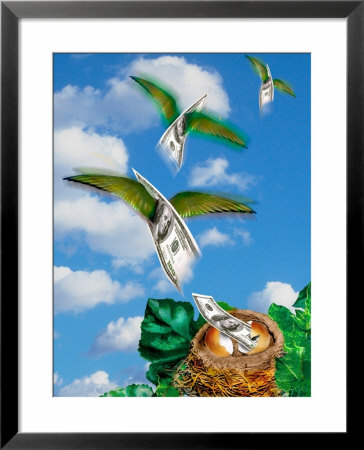 Money Hatching And Flying From Nest by Paul Katz Pricing Limited Edition Print image