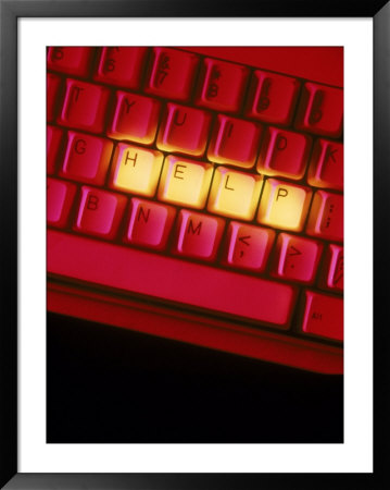 Computer Keyboard With Help Message by Doug Mazell Pricing Limited Edition Print image