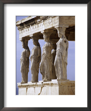 Erechtheion, Caryatids, Athens, Greece by Roger Leo Pricing Limited Edition Print image