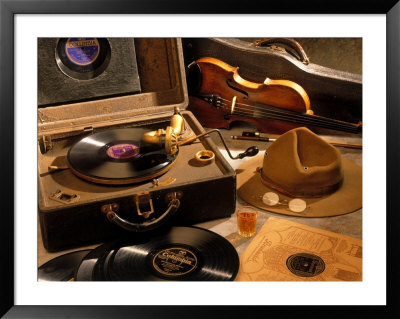 Violin With Record Player And Nostalgia by Martin Fox Pricing Limited Edition Print image