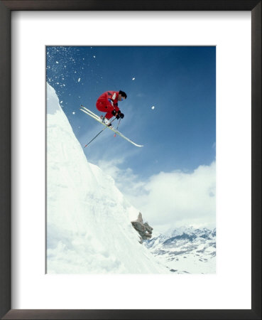 Airborne Alpine Skier, Crested Butte, Co by Paul Gallaher Pricing Limited Edition Print image