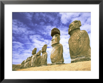 15 Moais, Ahu Tongariki, Easter Island, Chile by Walter Bibikow Pricing Limited Edition Print image