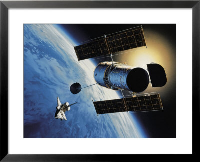 Space Shuttle And Earth by David Bases Pricing Limited Edition Print image