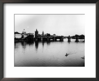 View Of Vltava River With Charles Bridge And Prague In Background by Bill Ray Pricing Limited Edition Print image