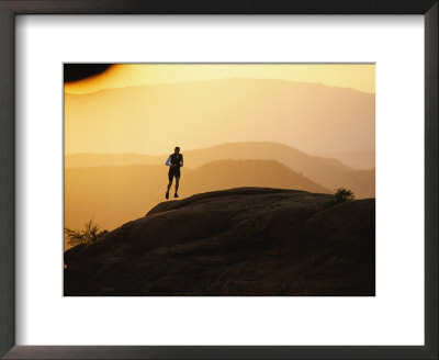 A Woman Runs On Red Rocks by Dugald Bremner Pricing Limited Edition Print image