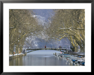 Lake Annecy And Boats On Canal Du Vasse by Walter Bibikow Pricing Limited Edition Print image
