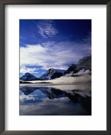 Low Mist On Bow Lake, Banff National Park, Canada by Rick Rudnicki Pricing Limited Edition Print image