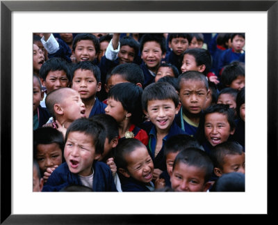 Local Schoolchildren Gathering For Group Photograph, Thimphu, Thimphu, Bhutan by Richard I'anson Pricing Limited Edition Print image