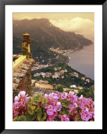 Sea And Flowers From Hotel Polumbo In Ravello, Italy by Richard Nowitz Pricing Limited Edition Print image