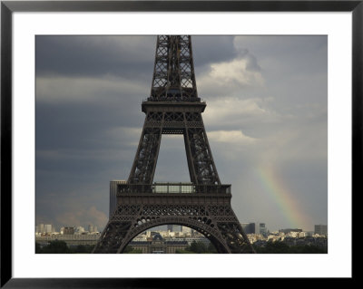 Eiffel Tower In Paris With Rainbow, France by Brimberg & Coulson Pricing Limited Edition Print image