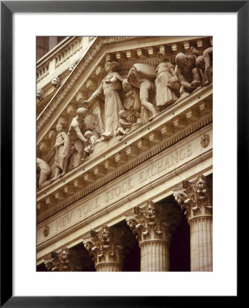 Detail Of The New York Stock Exchange Facade, Manhattan, New York City, Usa by Nigel Francis Pricing Limited Edition Print image