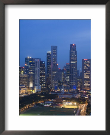 City Skyline At Dusk, Singapore, South East Asia by Amanda Hall Pricing Limited Edition Print image