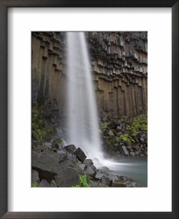 Svartifoss Waterfall With Basalt Columns In Skaftafell National Park, South Area, Iceland by Neale Clarke Pricing Limited Edition Print image