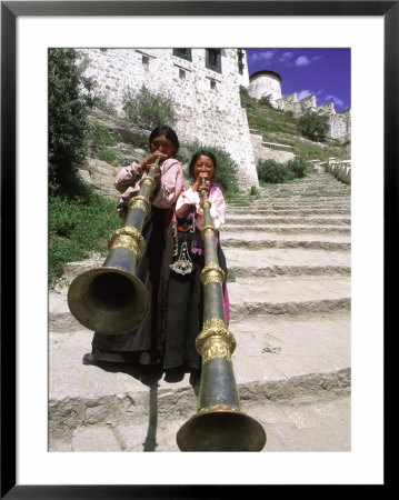 Girls Playing Horns, Potala Palace, Lhasa, Tibet by Bill Bachmann Pricing Limited Edition Print image