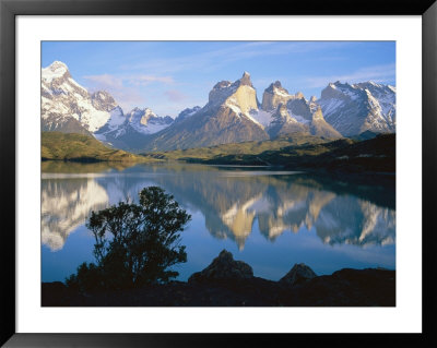 Cuernos Del Paine 2600M From Lago Pehoe, Torres Del Paine National Park, Patagonia, Chile by Geoff Renner Pricing Limited Edition Print image