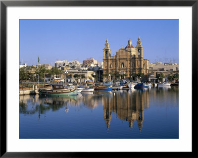 Town Skyline, St.Joseph Church And Harbour, Msida, Malta by Steve Vidler Pricing Limited Edition Print image