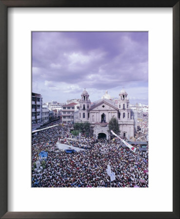 Crowds Of Pilgrims And Devotees, Black Nazarene Festival, Downtown, Manila, Philippines by Alain Evrard Pricing Limited Edition Print image