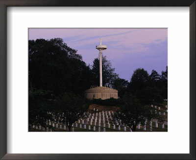 A Naval Monument And Graves Of Lost Soldiers In A National Cemetery by Ira Block Pricing Limited Edition Print image