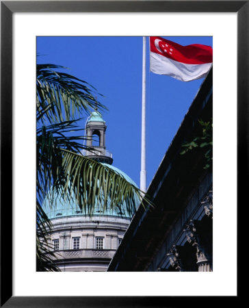 Flag And Dome Of Old Supreme Court, Singapore, Singapore by Phil Weymouth Pricing Limited Edition Print image