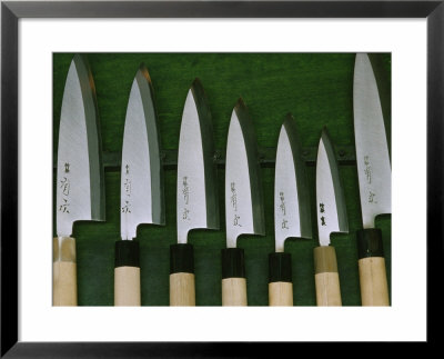 Display Case In An Aritsugu Shop Contains A Variety Of Well-Honed Knives, Japan by James L. Stanfield Pricing Limited Edition Print image