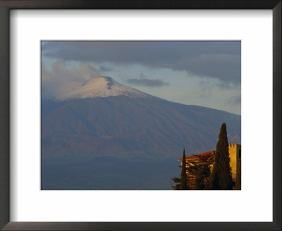 Mount Etna Volcano From Taormina, Mount Etna Region, Sicily, Italy, Europe by Duncan Maxwell Pricing Limited Edition Print image