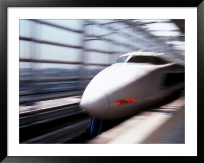 Shinkansen Or Bullet Train, Osaka, Japan by Nancy & Steve Ross Pricing Limited Edition Print image