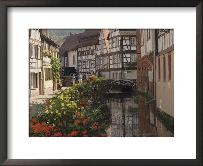 Traditional Houses Alongside Millrace, Pfalzer Wald Wine Area, Germany by James Emmerson Pricing Limited Edition Print image