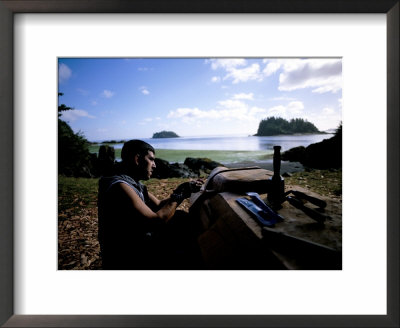 Carving A Totem, Queen Charlotte Island, British Columbia (B.C.), Canada by Oliviero Olivieri Pricing Limited Edition Print image