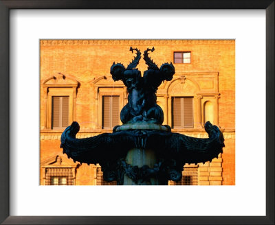 Detail Of Fountain In Front Of Sun-Lit Building, Florence, Tuscany, Italy by John Elk Iii Pricing Limited Edition Print image