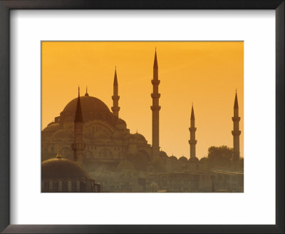 Suleymaniye Complex From Galata Bridge, Istanbul, Turkey, Europe by Upperhall Ltd Pricing Limited Edition Print image