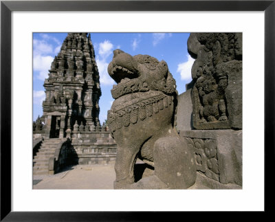 Stone Lion, Candi Apit, Candi Shiva Mahadeva Complex, Unesco World Heritage Site by Jane Sweeney Pricing Limited Edition Print image