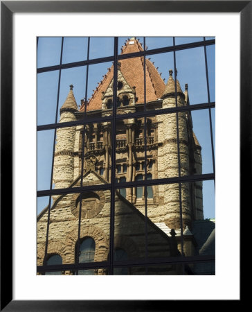 Trinity Church Reflected In The John Hancock Tower, Copley Square, Boston, New England by Amanda Hall Pricing Limited Edition Print image