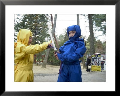 Ninja Demonstration, Iga Ueno City, Ninja Town, Mie Prefecture, Honshu Island, Japan by Christian Kober Pricing Limited Edition Print image