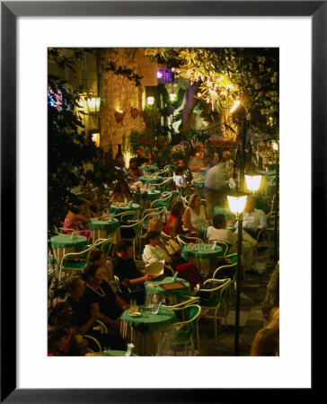 Outdoor Dining Sicilian Style, Taormina, Sicily, Italy by Dallas Stribley Pricing Limited Edition Print image
