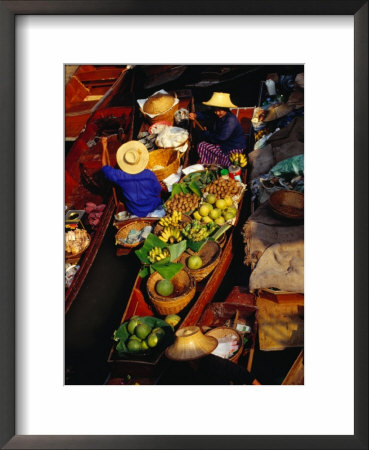 Vendors Boats/Stalls At Floating Market On Klong Damnoen Saduak, Ratchaburi, Thailand by Richard Nebesky Pricing Limited Edition Print image