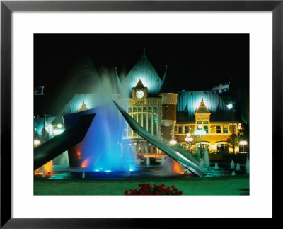 Fountain In Front Of Montreal's Gare Du Palais (Railway Station), Quebec City, Canada by Wayne Walton Pricing Limited Edition Print image