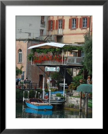 Lakeside Village Cafe, Lake Lugano, Lugano, Switzerland by Lisa S. Engelbrecht Pricing Limited Edition Print image