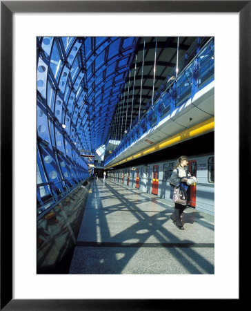 Interior Of Modern Cermy Most Metro Station, Prague, Czech Republic by Richard Nebesky Pricing Limited Edition Print image