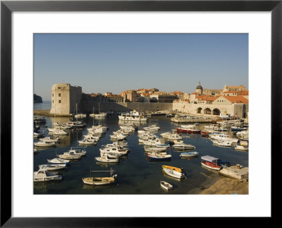 Old Town Waterfront Harbour Area And City Walls, Dubrovnik, Croatia, Adriatic by Chris Kober Pricing Limited Edition Print image