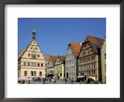 Ratstrinkstube And Town Houses, Marktplatz, Rothenburg Ob Der Tauber, Germany by Gary Cook Pricing Limited Edition Print image