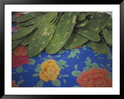 Marketplace, Nopal Cactus Leaves, Oaxaca, Mexico by Judith Haden Pricing Limited Edition Print image