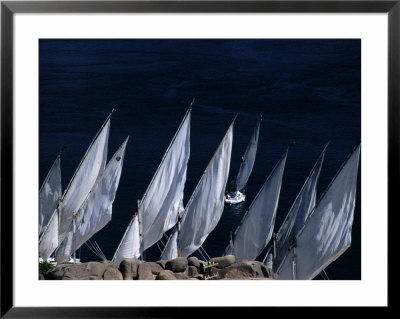 Fellucas Sailing, Aswan, Egypt by Izzet Keribar Pricing Limited Edition Print image