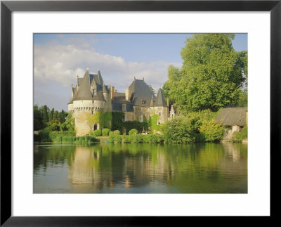 Bazouges Chateau And The River Loire At Sarthe, Pays De La Loire, Loire Valley, France, Europe by G Richardson Pricing Limited Edition Print image