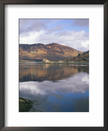 Eilean Donan Castle Reflected In Calm Water Of Loch Duich From Totaig, Dornie, Highland Region, Uk by Pearl Bucknall Pricing Limited Edition Print image