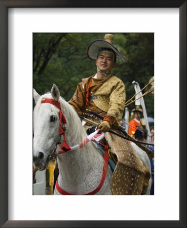 Traditional Costume And Horse, Ceremony For Archery Festival, Tokyo, Japan by Christian Kober Pricing Limited Edition Print image