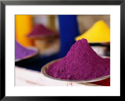 Colourful Tika Powder In Shop, Pushkar, Rajasthan, India by Daniel Boag Pricing Limited Edition Print image