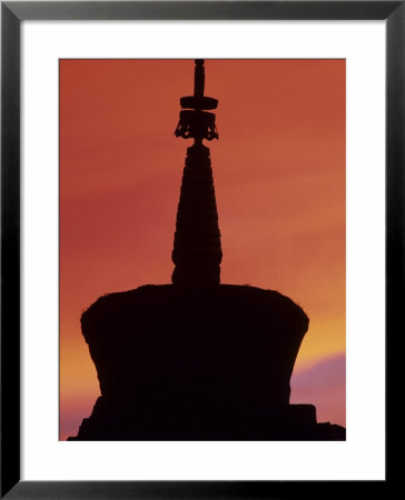 Sunset Behind Stupa At Tengboche Monastery, Nepal by John & Lisa Merrill Pricing Limited Edition Print image
