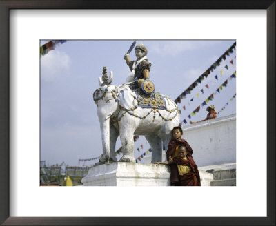 Children By Chorten, Nepal by Michael Brown Pricing Limited Edition Print image