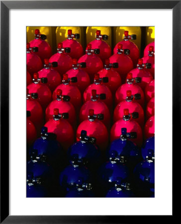 Rows Of Scuba Tanks At Club Med, Columbus Isle, Bahamas by Michael Lawrence Pricing Limited Edition Print image