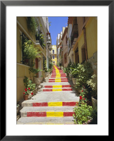Spanish Steps In Calpe, Valencia, Spain, Europe by Gavin Hellier Pricing Limited Edition Print image